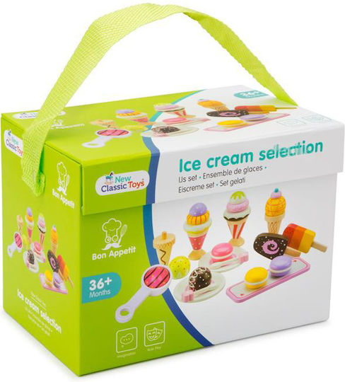 New Classic Toys Set Eiscreme aus Hölzern für 2+ Jahre 20 Stück