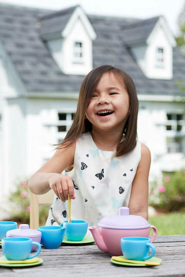 Green Toys Tea Set Toys for Ages 2 and Up 17 Pieces