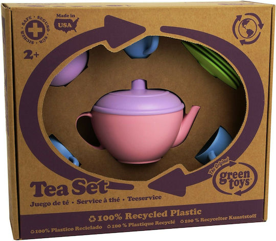 Green Toys Tea Set Toys for Ages 2 and Up 17 Pieces