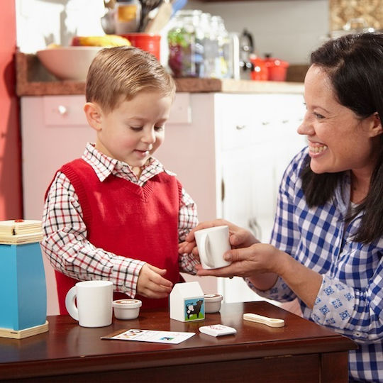 Melissa & Doug Καφετιέρα από Ξύλο 11τμχ