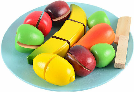Magni Wooden Fruit in Wooden Platter for 3 Plus Years 18 Pieces