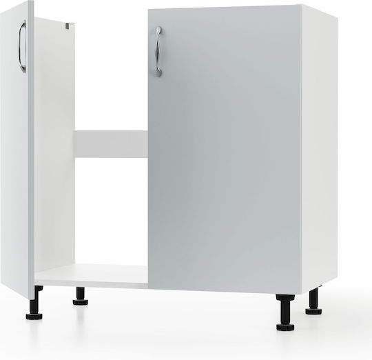 Cabinet pentru chiuvetă Modest 80x48x82cm Γκρι