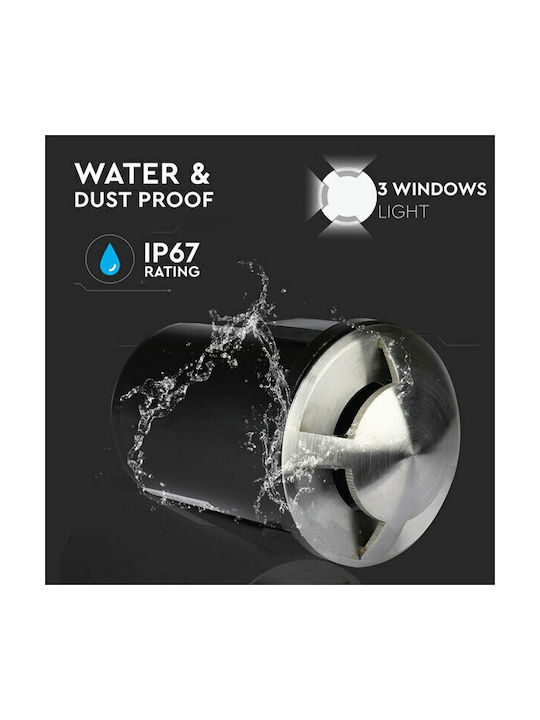 V-TAC Spot De Podea 20W IP67 Pentru Dulie GU5.3 Argintiu
