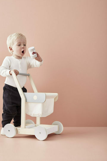 Kids Concept Cărucior Din Lemn Pentru Cumpărături Din Lemn Pentru 3+ Ani