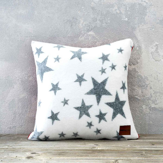 Nima Weihnachtsdekoratives Kissen Lunar Platz Weiß 45x45cm