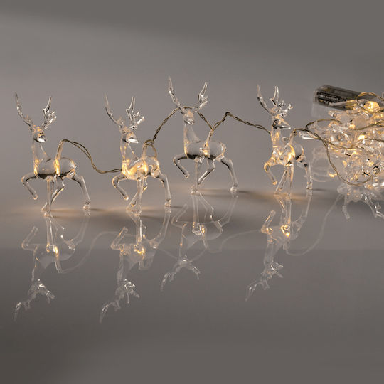 Aca Iluminată De Crăciun Plastică Figurină Ren Transparent Reindeer