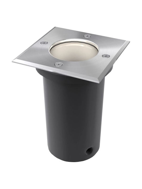 vidaXL Spot Floor Lamp 20W IP67 for GU10 Socket Silver