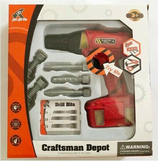 Group Operation Battery Drill Screwdriver for 3 Plus Years 8 Pieces