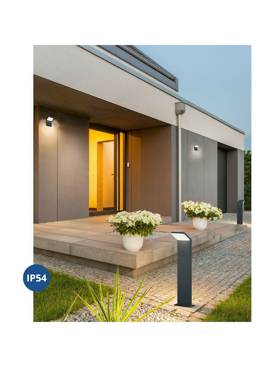 Trio Lighting Pearl Small Post Outdoor Floor Lamp 9W with Warm White Light IP54 Black