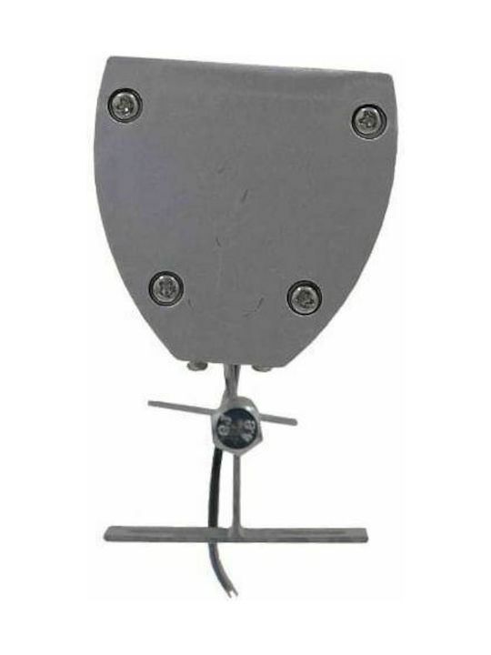 GloboStar Genius Außenstehlampe LED Wall Washer 48W mit Blauer Farbe IP66 Silber