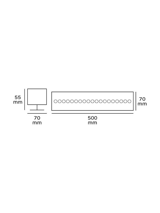 VK Lighting Außenstehlampe LED Wall Washer 18W mit Blauem Licht IP65 Schwarz