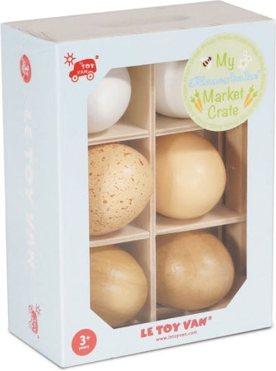 Le Toy Van Καφάσι με Αυγά από Ξύλο για 3+ Ετών 6τμχ