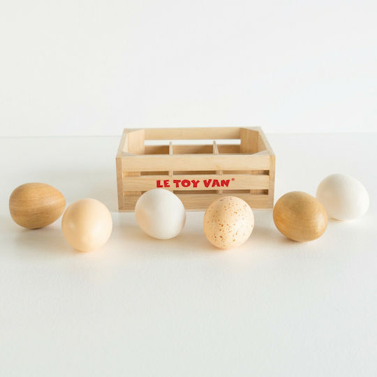 Le Toy Van Καφάσι με Αυγά από Ξύλο για 3+ Ετών 6τμχ