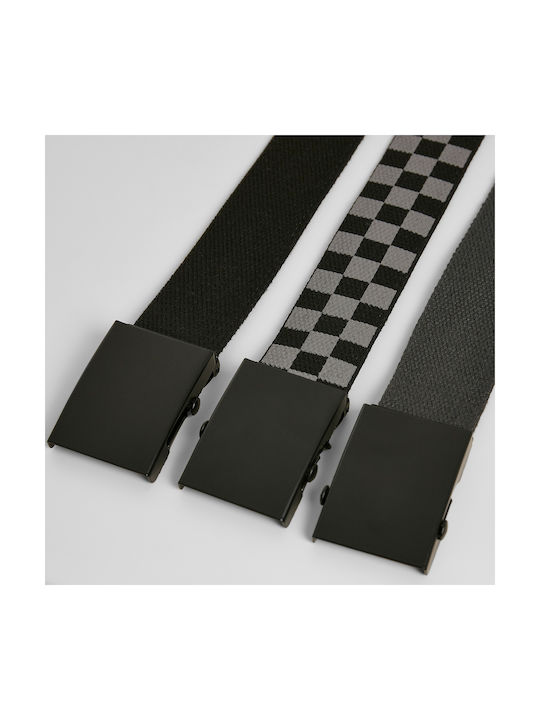 TB2774 Herren Gürtel Stoff Gürtel aus Gewebe Grey / Black