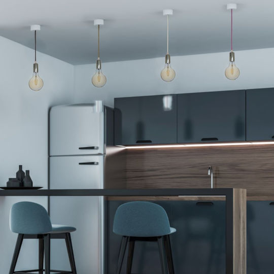 V-TAC Pendant Light Silver with Socket E27 36cm