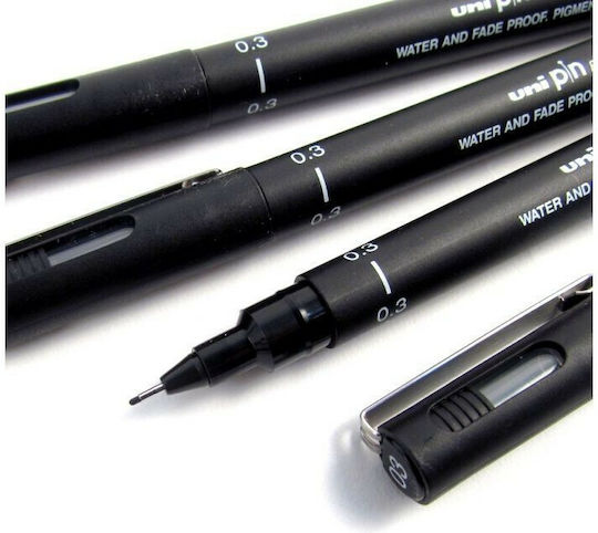 Uni-Ball Pin Line Μαρκαδόρος Σχεδίου Μαύρος 0.3mm