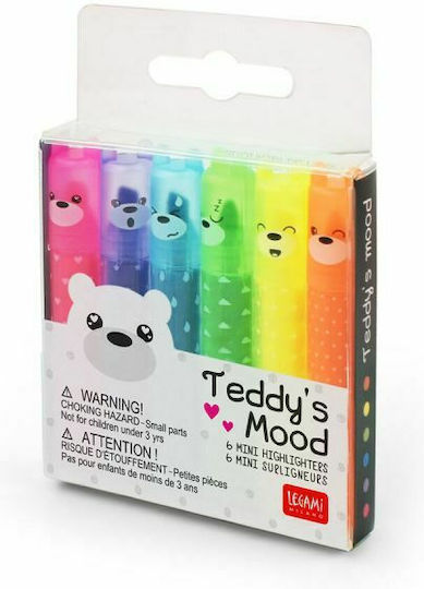 Legami Milano Teddy's Mood Μαρκαδόροι Υπογράμμισης 5mm Σετ 6 χρώματα