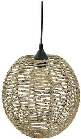 Atmosphera Adjustable Pendant Light Beige with Rope for Socket E27 33x35cm