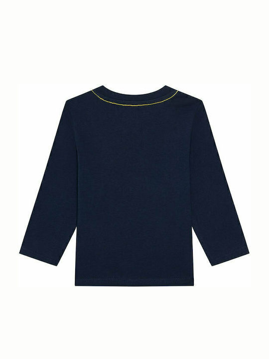 Kids Long-Sleeved Navy Blue Blouse