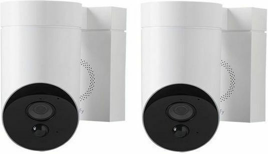 Somfy 1870471 IP Surveillance Camera Wi-Fi Full HD 1080p Waterproof with Two-Way Communication Duo Pack