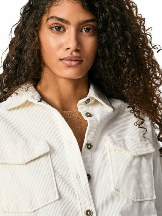 Fatima Damen Weiß Overshirt