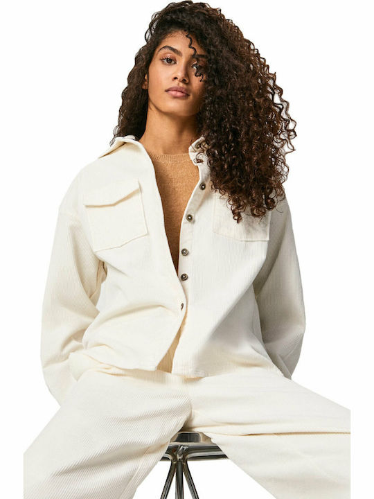 Fatima Damen Weiß Overshirt