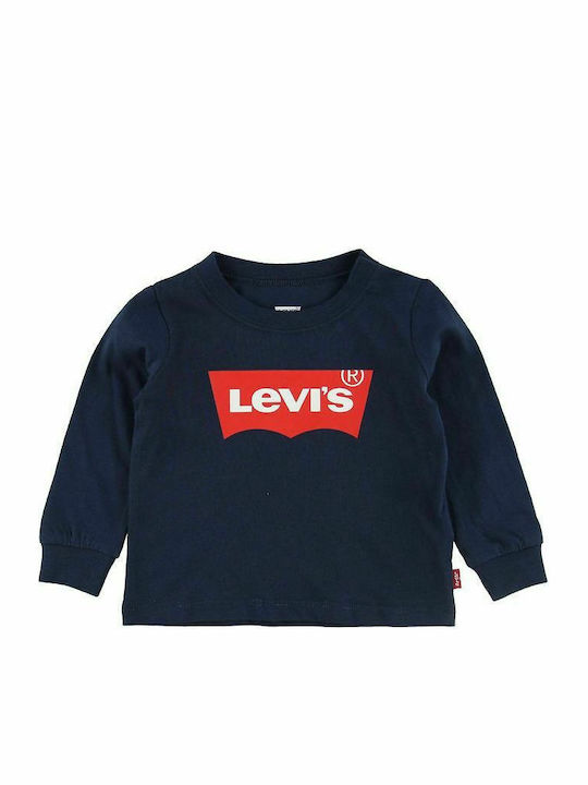 Levi's Παιδική Χειμερινή Μπλούζα Μακρυμάνικη Navy Μπλε