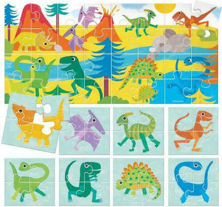 Kids Puzzle Dinosaurs for 2+ Years 64pcs Headu