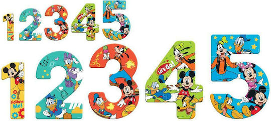 Παιδικό Puzzle Αριθμοί Mickey για 3+ Ετών 15pcs Luna
