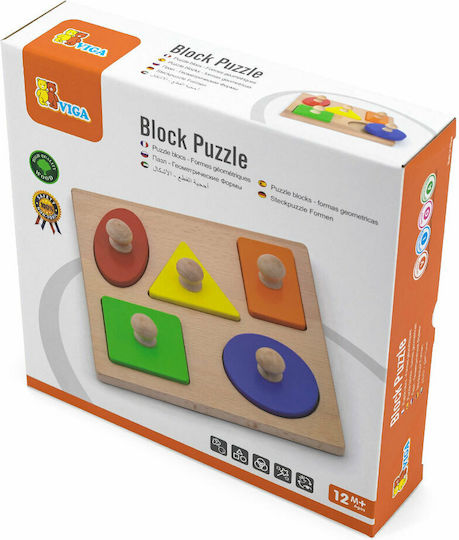 Holz Kinder Steckpuzzle Zahlen & Formen 20pcs Viga Toys
