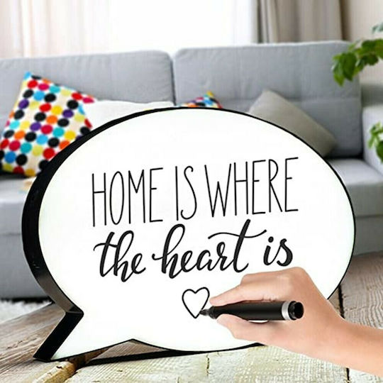 Grundig Speech Bubble Lustră Decorativă Panou Negru