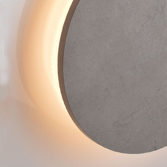 Aca Eclipse Модерен Осветително тяло За стена с вграден LED Сив 22см.