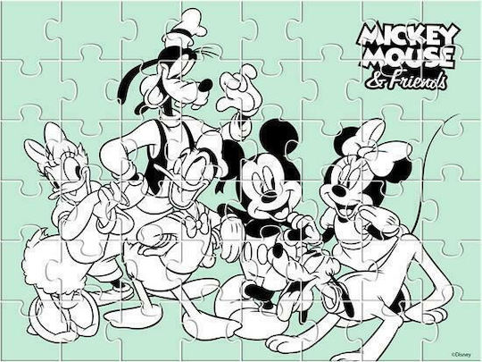 Παιδικό Puzzle Mickey 4 in 1 για 3+ Ετών 48pcs Luna