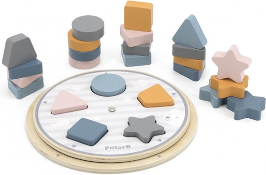 Wooden Kids Peg Puzzle Shapes - Colors for 1.5+ years+ Years 25pcs Viga Toys