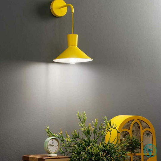 Ondaluce Elio Clasic Lumină de Perete cu Soclu E27 Galben 21x36cm