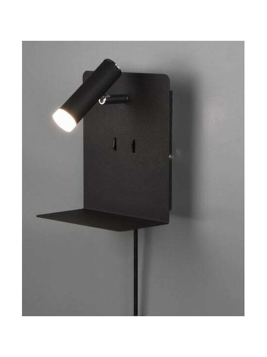 Trio Lighting Element Modern Wandleuchte mit Integriertem LED und Warmweißes Licht Schwarz