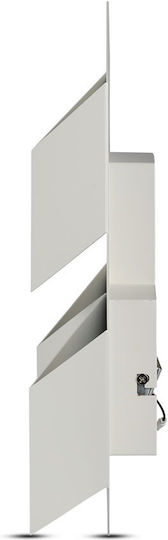 V-TAC Modern Leuchte Wand mit Integrierter LED und Warmweißes Licht 44x33.5x7.5cm