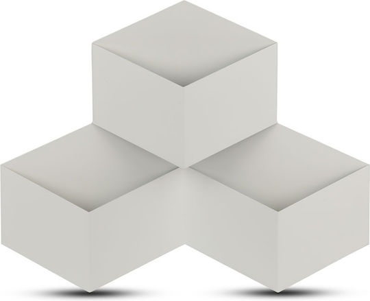 V-TAC Modern Leuchte Wand mit Integrierter LED und Warmweißes Licht 44x33.5x7.5cm