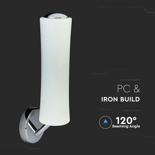 V-TAC VT-7025 Modern Leuchte Wand mit Integrierter LED und Warmweißes Licht 12.5x42cm