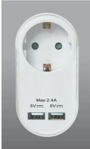 Com Un singur soclu cu 2 USB-A