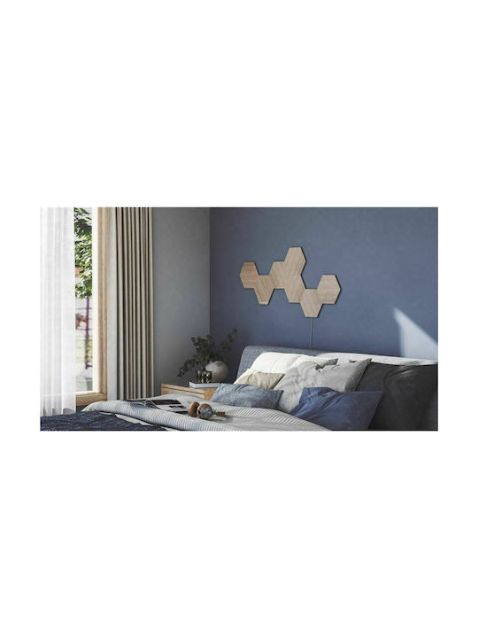 Nanoleaf Smart Διακοσμητικό Φωτιστικό LED Ρυθμιζόμενο Λευκό Hexagon 7τμχ