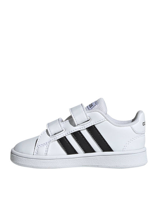 Adidas Παιδικά Sneakers Grand Court με Σκρατς Λευκά