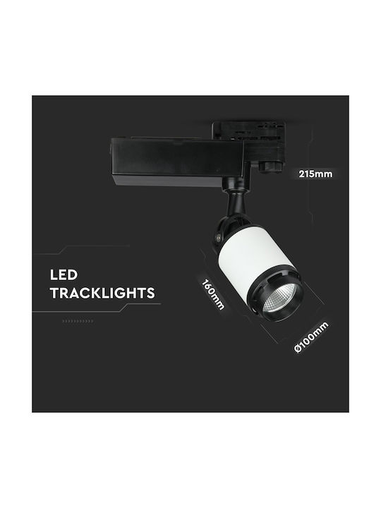 V-TAC Single LED Cool White Spot in Black Color