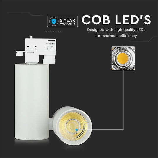 V-TAC Single LED Cool White Spot in White Color