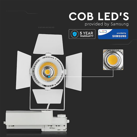 V-TAC VT-433 Einzel LED Kaltweiß Spot in Weiß Farbe