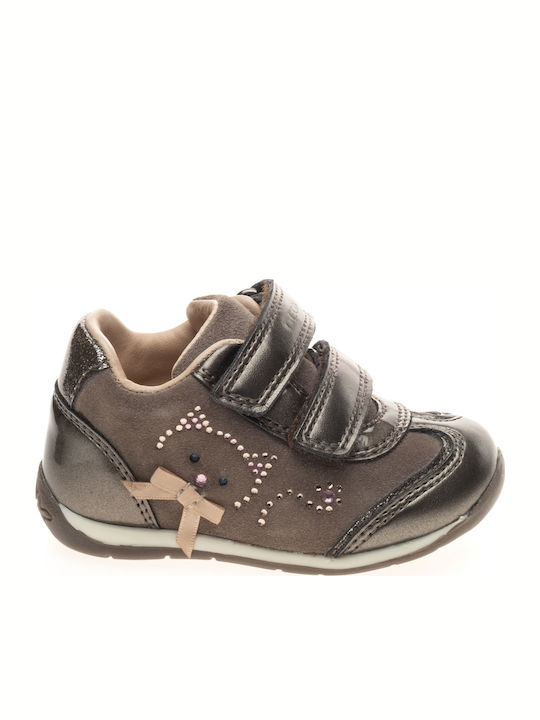Kids Sneakers Anatomic with Hoop & Loop Closure Grey