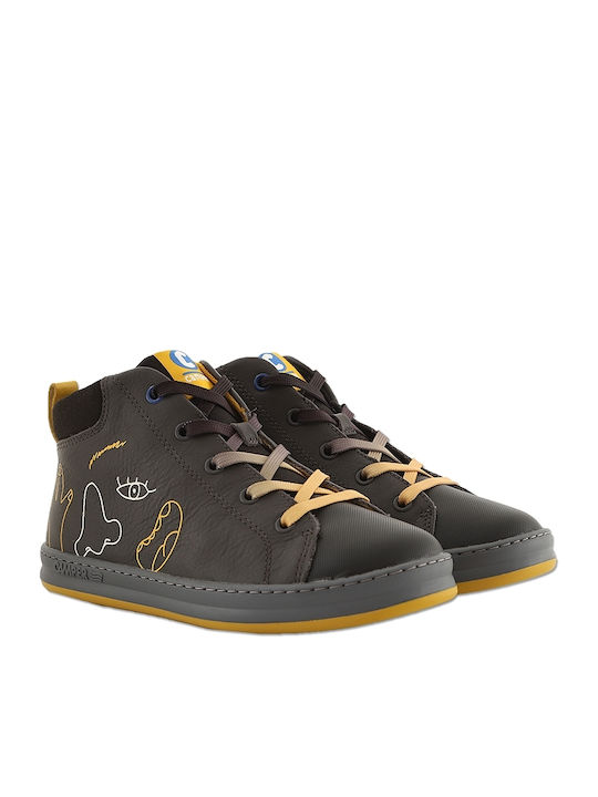 Twins Παιδικά Sneakers High Ανατομικά Γκρι