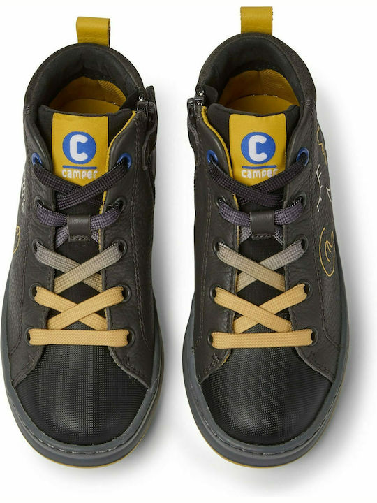 Twins Παιδικά Sneakers High Ανατομικά Γκρι