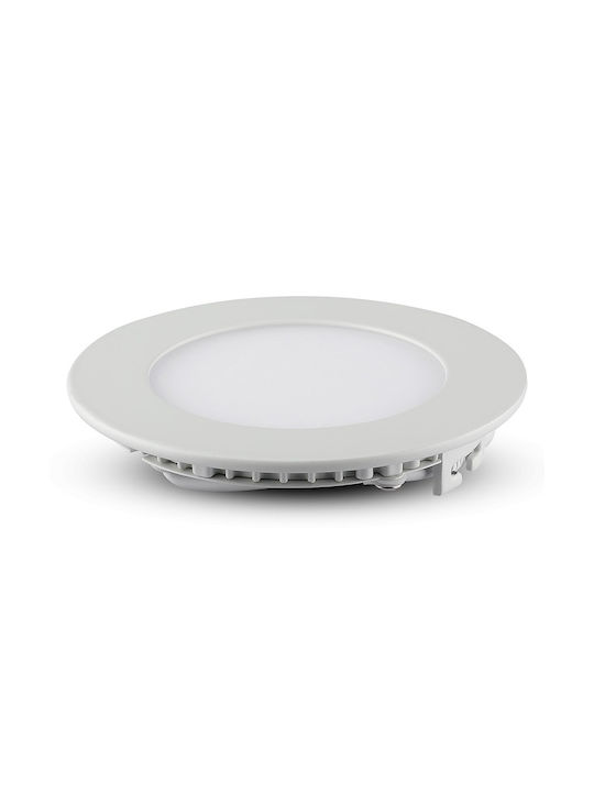 V-TAC Στρογγυλό Χωνευτό LED Panel 18W με Θερμό Λευκό Φως 3000K 22.5εκ.