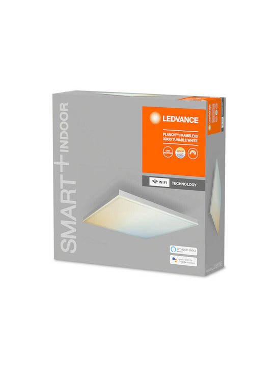 Ledvance Smart+ Planon Frameless Square Outdoor LED Panel 20W with Warm to Cool White Light 30x30cm